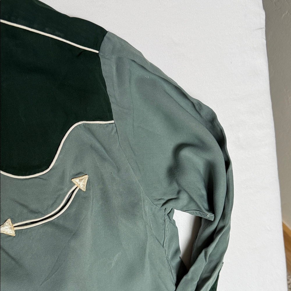 H Bar C Ranchwear Western Shirt in Emerald Sage - Picture 8 of 12